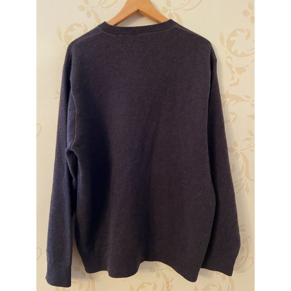 Fiji 100% Cashmere Thick Eggplant Sweater Large - Picture 4 of 4